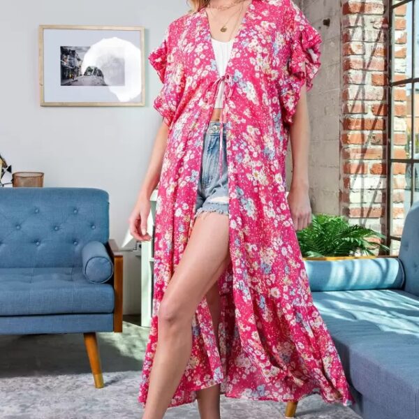 Tie Front Long Cardi