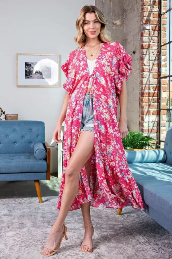 Tie Front Long Cardi