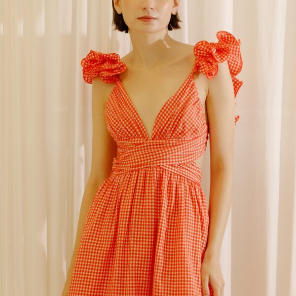 Gingham Romantic Dress