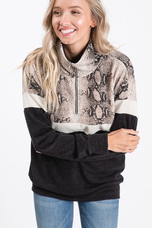 Python Color Block Pullover