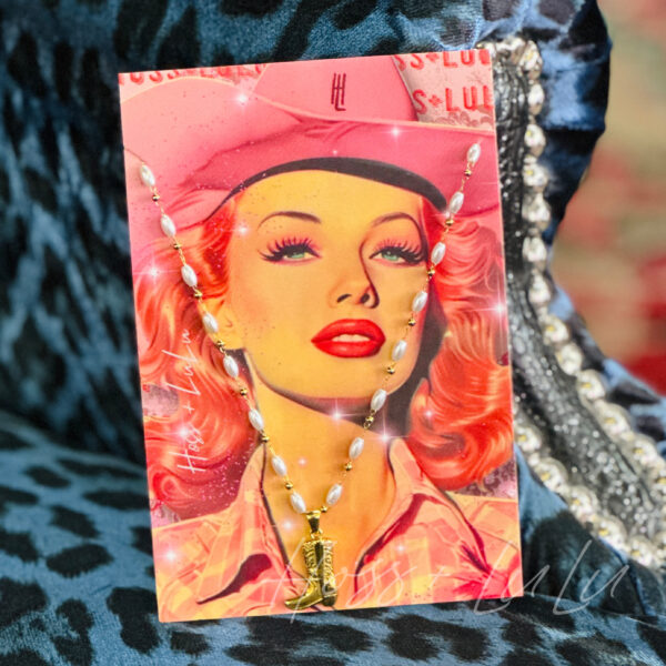 Pixie Pearl Boot Necklace