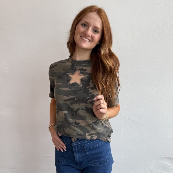 Camo French Terry Star Cut Out