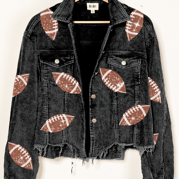 Football Sequin Corduroy Jacket