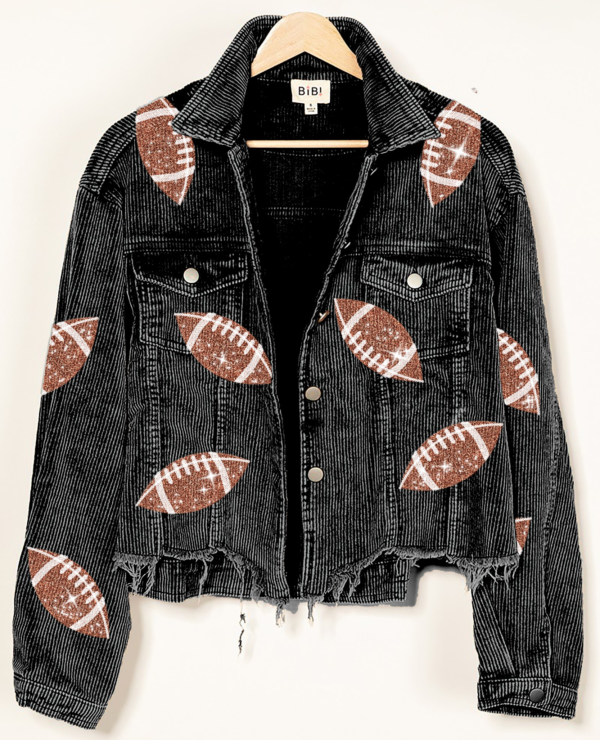 Football Sequin Corduroy Jacket