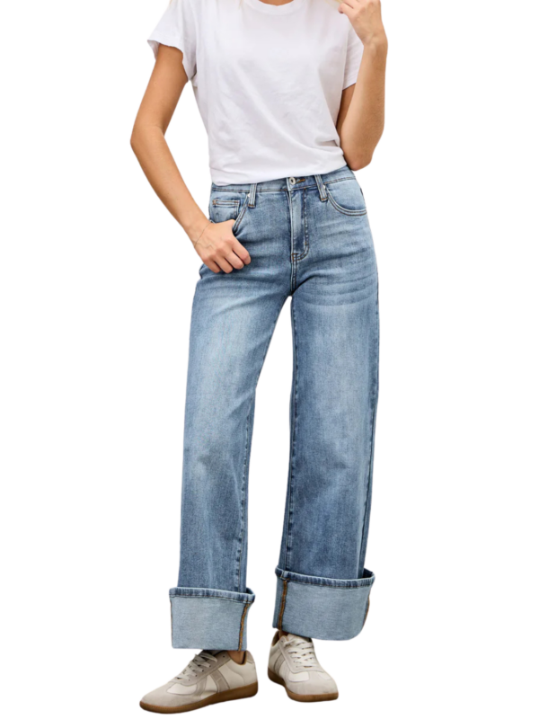 Saige Mid Rise Wide Leg