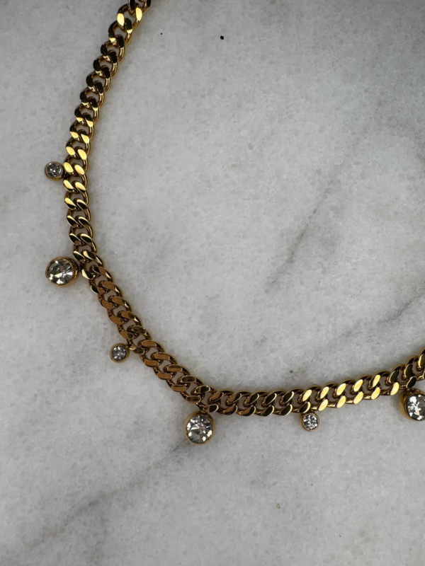 7 Stud Zircon Cuban Chain