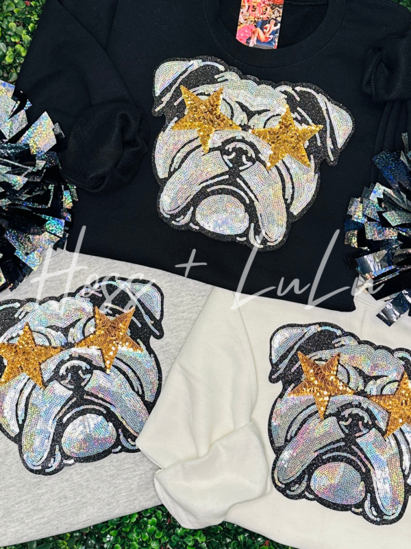 Bulldogs Sequin Patch Crew