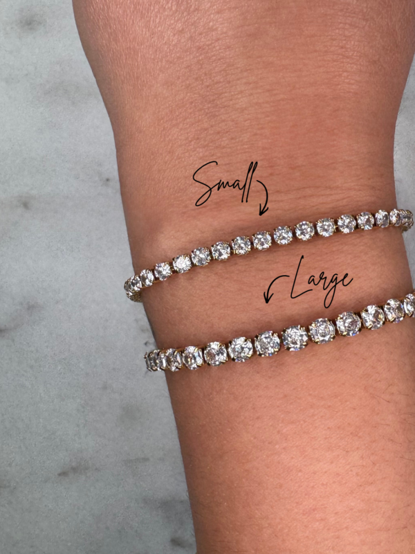 Rhinestone Tennis Bracelet Lg