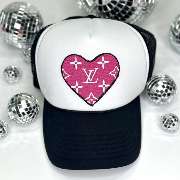 Hot Pink Heart Trucker Cap