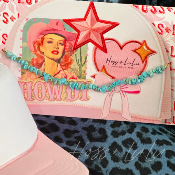 Teal Stone Trucker Hat Chain