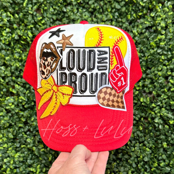 Softball Red Loud Hat