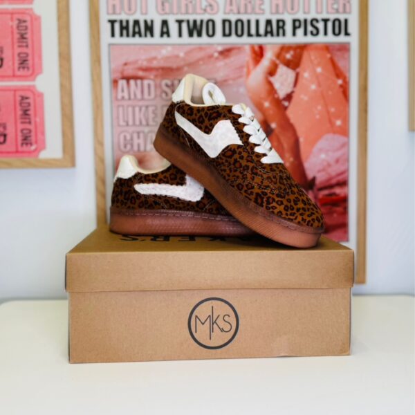 Leopard & White Sneakers
