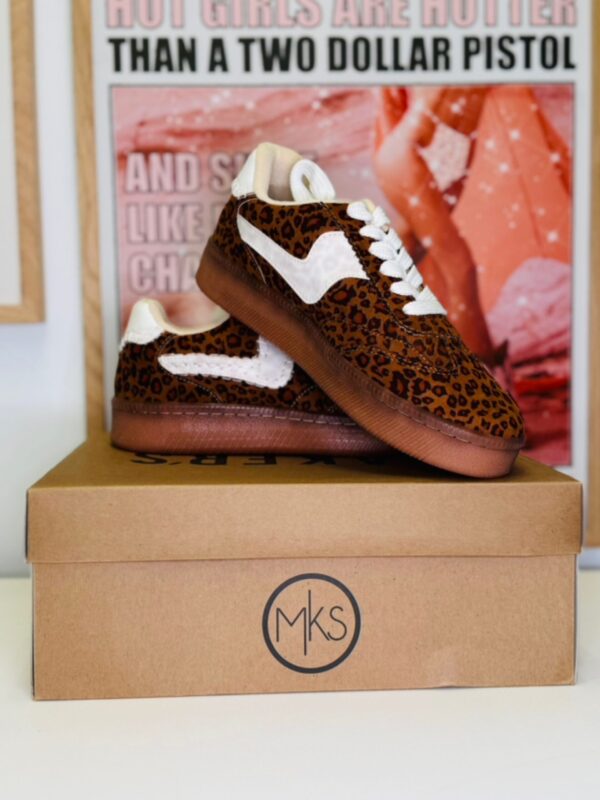Leopard & White Sneakers