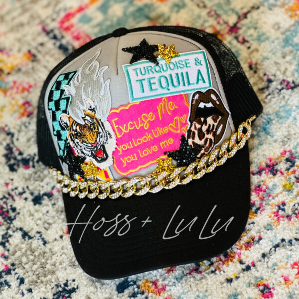 Turquoise & Tequila Custom Trucker