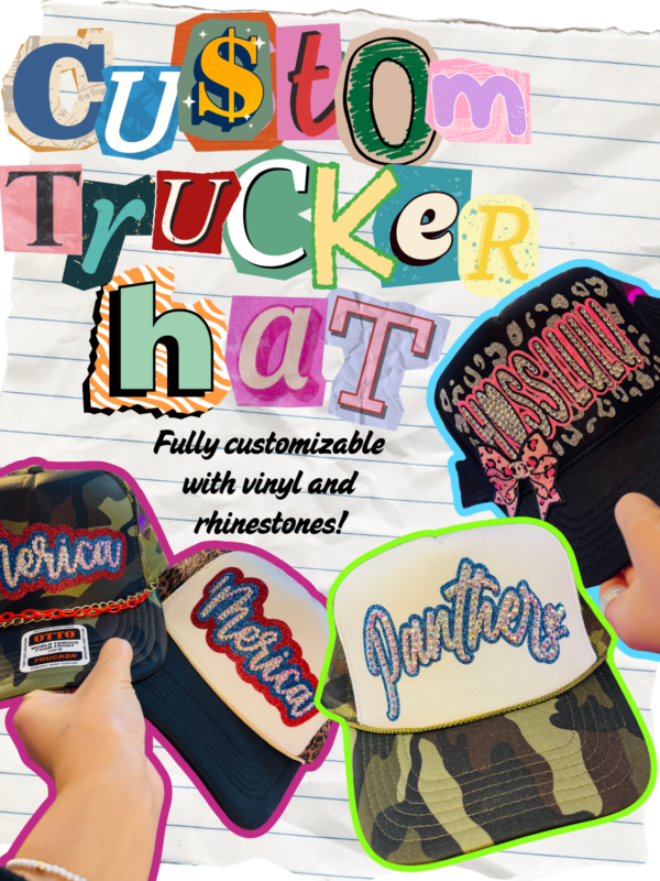 Custom Rhinestone Trucker Hat