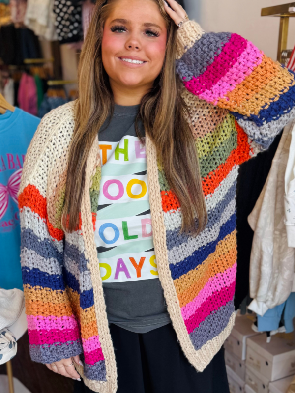 Multi Color Hand Made Cardigan