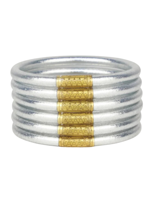 BuDhaGirl Silver All Weather Bangles Set of 6