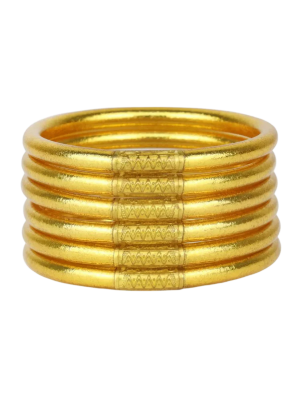BuDhaGirl Gold All Weather Bangle Set of 6