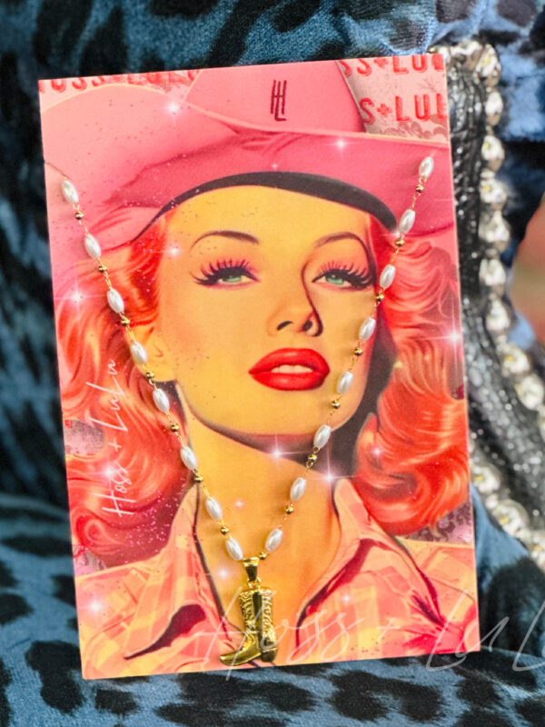 Pixie Pearl Boot Necklace