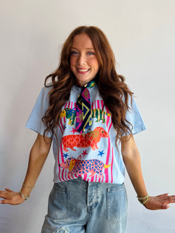Three Dachshund Striped Tee